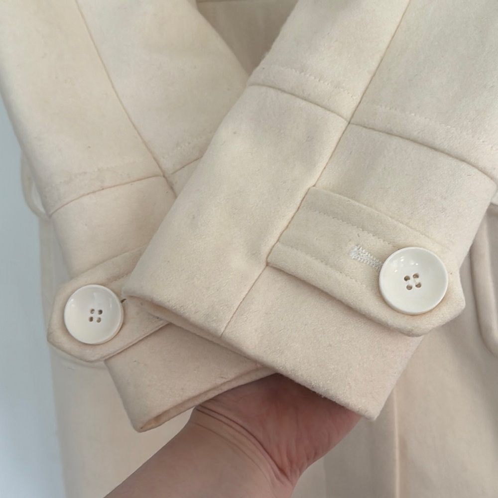 Vintage Reitmans Elegant Cream Women's Wool Blend Coat - Picture 4 of 9
